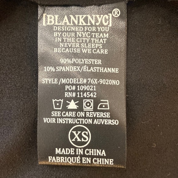 NWOT Asymmetrical black jacket from BlankNYC - Picture 4 of 6